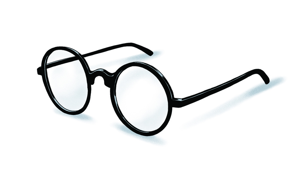 John Pappajohn's iconic round glasses