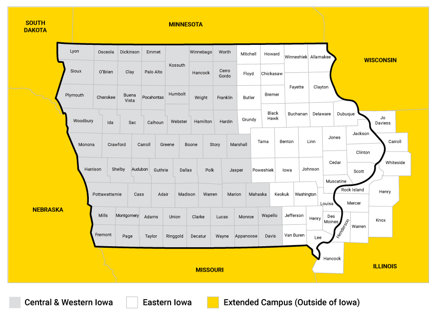 Advising territory map