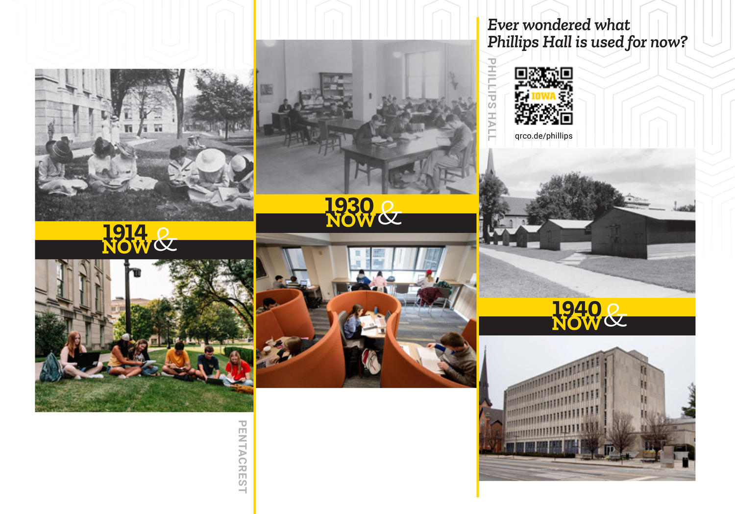 Then and now pictures of campus 2