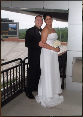 Mayuri Farlinger's wedding photo at Kinnick Stadium