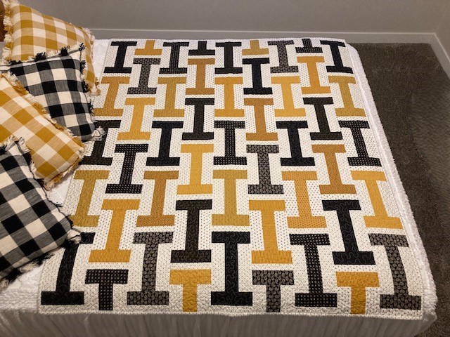 Alumni Conference Quilt with University of Iowa theme made by Renea Jay