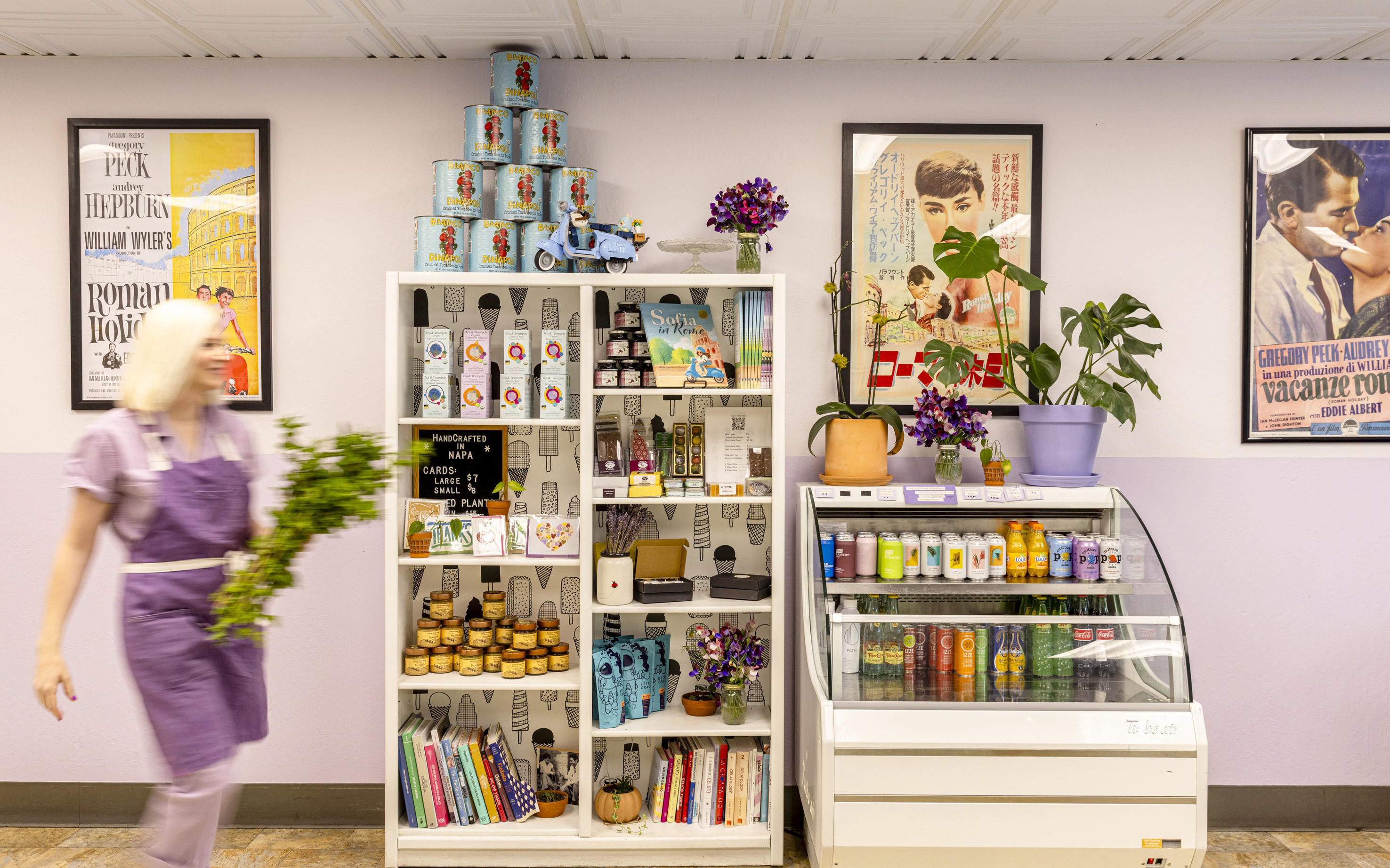 Elisha Smiley inside her shop, Roman Holiday Gelato