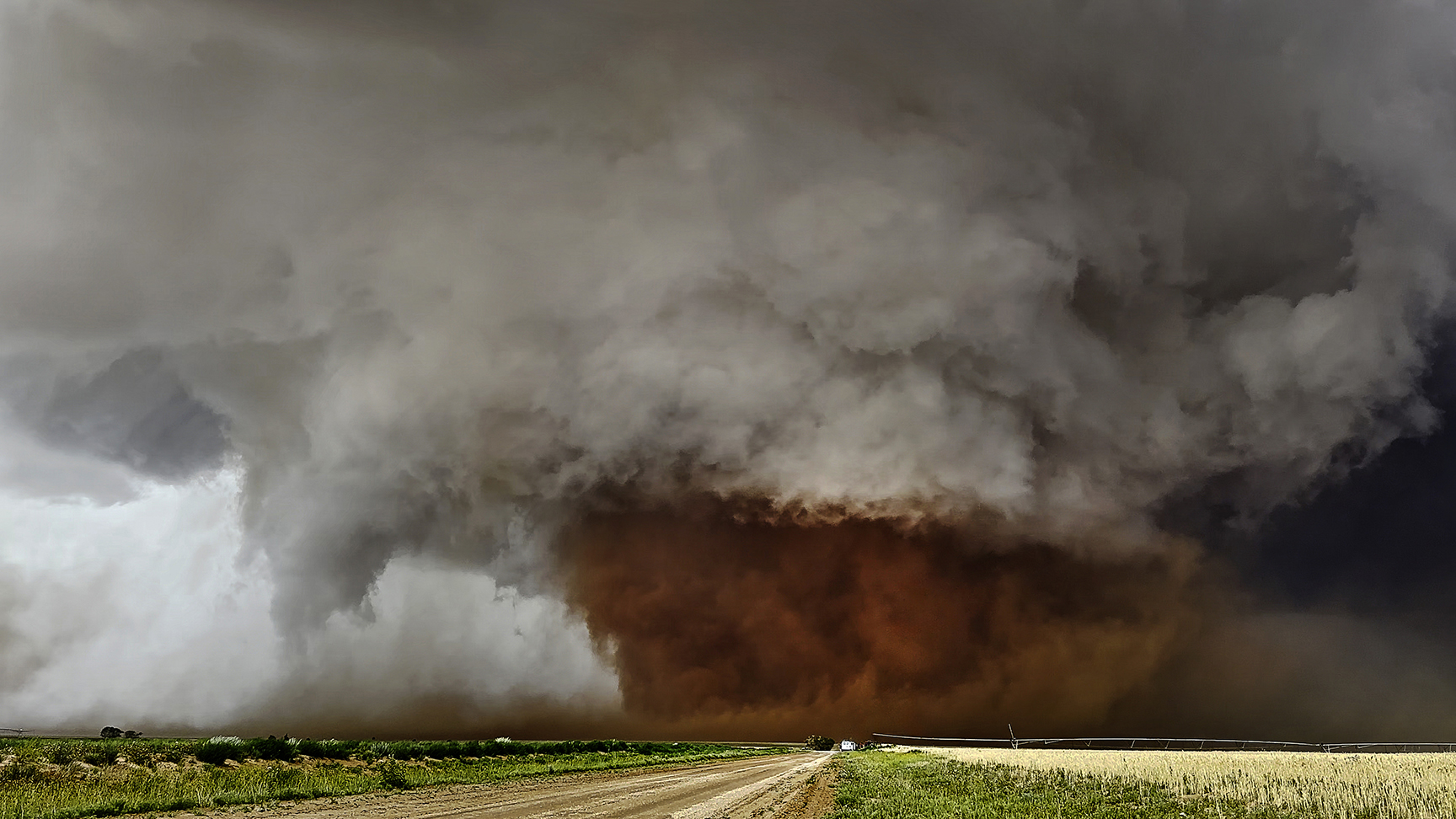 EF-2 tornado dubbed "The Morton Monster" kicking up red dust in West Texas.