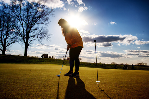 Stephanie Herzog on the golf course.