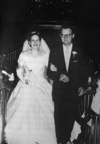 Henry and Patricia Tippie on the wedding day