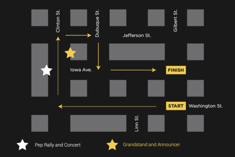 2024 Homecoming Parade map