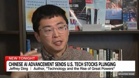 Jeffrey Ding during a CNN appearance