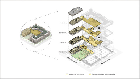 Exploded Axonometric of site