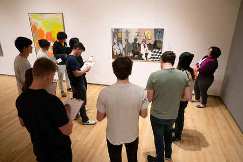 Tippie economics students at the Stanley Museum of Art