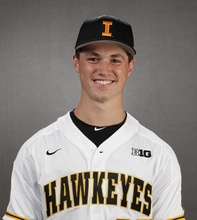 Jack Dreyer in an Iowa baseball uniform