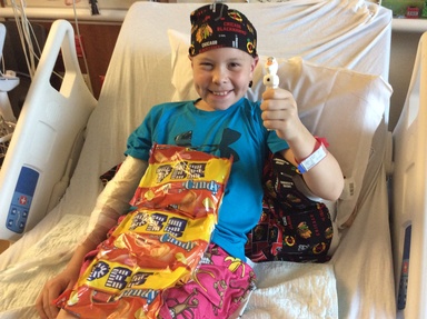 Ethan Wattleworth in the hospital as a child