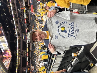 Spencer Anderson on court during NBA finals