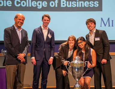 Tippie students celebrating a case competition win at UW-Tacoma