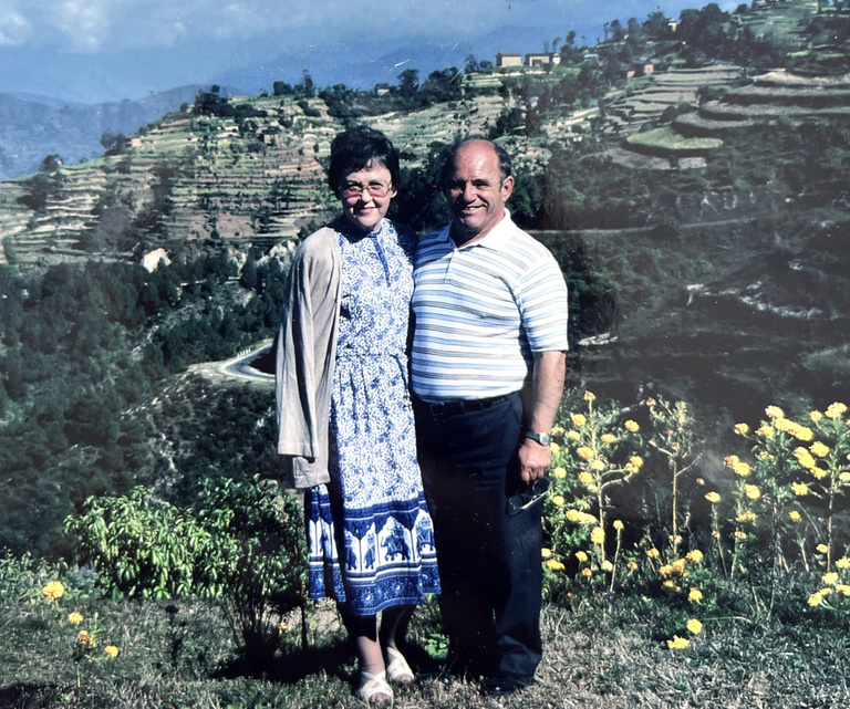 Leona and George Zaharis in Nepal.