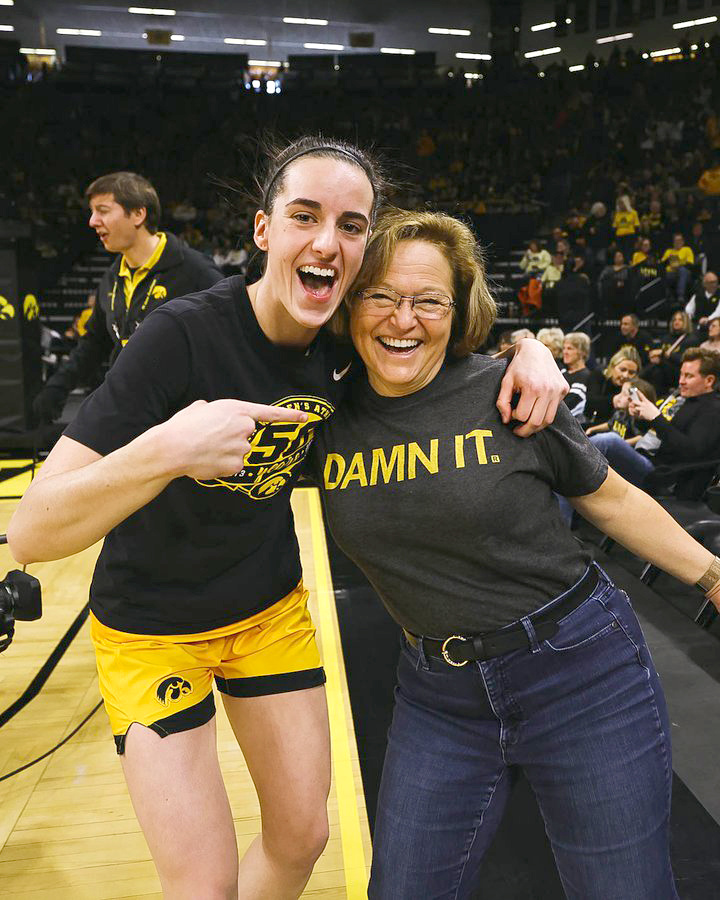 Caitlin Clark and Professor Emeritus Cathy Zaharis