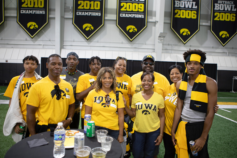 Members of the Harper-Eichacker family before the football game.