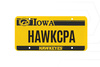 HAWKCPA licence plate