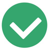 green circle with white check mark in the middle