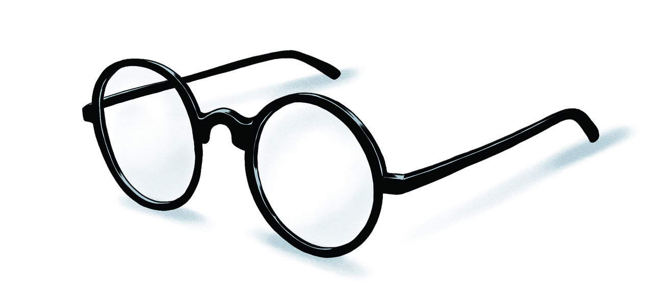 John Pappajohn's iconic round glasses