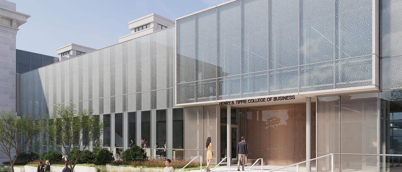 building page banner - rendering of new building