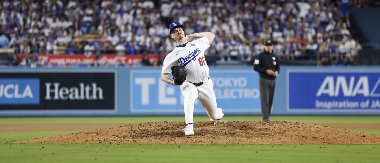 Jack dreyer pitching for the Dodgers