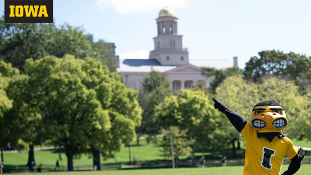 Herky on the UI campus