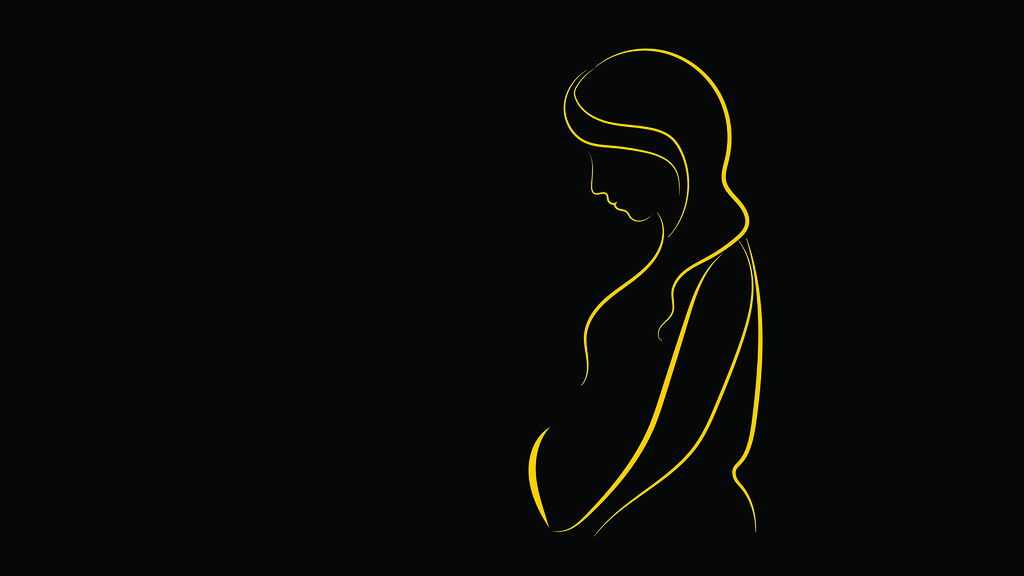 stylized image of pregnant woman