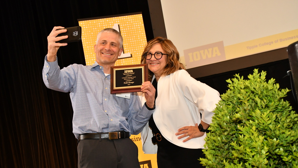 Todd Houge with Dean Amy Kristoff-Brown